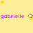 Yellow background with scattered yellow stars and repeated pink text 'gabrielle' followed by a left-pointing arrow symbol.