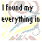 A static image with text "I Found my everything in You" over a pastel swirl background, featuring three variations of the word "You".