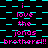 A static digital image with cyan and black checkered background and repeated pink text reading "i love the jonas brothers!!!" in multiple
