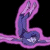 A 50x50 pixel animated buddy icon split into two frames showing a pink and purple abstract shape on black background with green text reading "Original Icons .com" on dark green background.