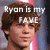 A four- shows a person with brown hair and light skin, with text 'Ryan is my FAVE' in the top-left