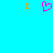 A static image with a bright cyan background featuring two orange 'I' letters and one pink heart symbol.