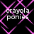 Static image with repeating text 'crayola ponies' over a black background with pink geometric lines.