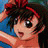 A pixelated anime-style character with brown hair and red headband on left, next to black background with white text "Anime IM" above smaller cursive "com" on right.