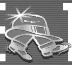 Animated sequence of a metallic helmet icon with reflective surfaces, showing motion blur and spark effects