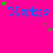 Bright pink background with blue text reading 'Marissa' repeated in a pattern, surrounded by scattered green and purple star shapes