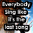 six with text overlays on character images, featuring red-haired figures and a blue sky background