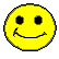 A 3x3 grid of pixelated yellow smiley face icons with varying expressions and features on a gray background, each icon displayed as a static frame in an animated contact sheet.