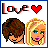 A 48x48 pixel buddy icon featuring a split design with two cartoon characters on the left and green text on the right, displayed as part of an animated contact sheet.