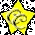 Yellow star-shaped and spiral-patterned icons with black outlines on gray background, transitioning from solid stars to swirling spirals