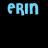 Pixelated text reads 'erin' in cyan, 'loves' in pink, and 'you' in cyan on a black background with a gray rectangle.