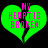 Green heart split into two halves with pink text reading "MY HEART IS BROKEN!" on a black background.