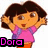 Pixelated cartoon character with brown hair, pink shirt, purple backpack, and orange pants in four