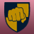 Pixelated icon with shield emblem, fist and hand symbols, 'BULLY' text, and Rockstar Games logo on pinkish-purple background.