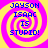 Four identical pixelated display blue text reading "JAYSON ISAAC IS STUPID!" over a yellow and pink spiral background