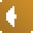 White pixelated arrow pointing right on a solid brown background with four small gray corner squares.