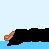 Pixel art of a blonde woman in blue top and black pants lying on her stomach, with text fragments 'Oh Make Me Over', 'I'm All I Wanna Be' arranged around.