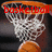 A basketball hoop with a net and an orange ball, featuring red text overlays in different positions across frames.