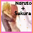 Anime-style icon of two characters embracing, text 'Nana + Sakura' above with animated pink and orange sparkles.