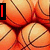basketballs with text overlays changing : 'Love' in cyan and 'Travis' in pink, with a red vertical bar on the left