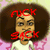 A cartoon character with a large brown afro, white shirt, and pink star-patterned background appears in six with changing red text overlays