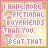Two side-by-side pixelated text with pink borders, displaying identical phrases in red and white lettering against a light background