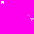 A bright pink background with scattered white and light purple stars, some of which appear to be moving or fading in a patterned sequence.