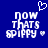 Blue background with white pixelated text 'NOW THATS SPIPPY' and a small heart symbol, showing two states where the top heart is present in one state but absent in another.