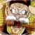 Pixelated static image of a character with light skin, dark hair, and a wide open mouth showing teeth, set against a yellowish-brown background.