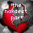 A red broken heart with gray fragments on a gray background, overlaid with white pixelated text reading "the hardest part of dreaming with a broken <3 is waking up".