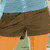 Pixelated image of a woman in blue sleeveless top and brown shorts, with text "La ardilla" on right