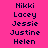 A static image displays a of names on alternating pink and light pink backgrounds with dark blue text