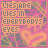 A 5x5 contact sheet of animated frames showing a repeating pattern with pink and orange text over heart shapes on a gray background.