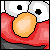 Pixelated static icon of a cartoon character's face with large white eyes, black pupils, and red cheeks surrounding an orange circular mouth.