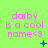 Green background with pink text reading 'darby is a cool name<3' and blue pixelated symbols changing across three