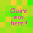 Pixelated green and yellow background with pink text reading "Claire was here!!" in four identical quadrants