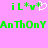Pixelated green text and symbols on pink background with one heart symbol, static image.