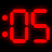 Red digital display shows time and 'HAPPY NEW YEAR' text in repeating pattern on black background.