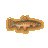 Pixelated fish icon with brown body, orange accents, and yellow border on gray background.
