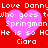 Red background with repeated white pixelated text and pink hearts, displaying 'Love Danny', 'who goes to Springman', 'He is so HC', and 'Ciara' in a pattern