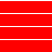 Red background with white horizontal lines arranged in three vertical , each containing eight evenly spaced lines