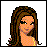 Pixel art contact sheet showing three frames of a cartoon woman in a yellow polka dot bikini with brown hair, accompanied by descriptive text on a yellow background.