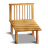 Pixelated wooden chair icon with light brown seat and backrest, four legs, and a gray shadow on a plain background.