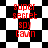 Red text reading 'super secret spy Gavin' on a black-and-white checkered background with animated distortion effects.