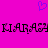 A static image with a bright pink background features a small purple pixelated heart above bold black text reading KIARASUKIARASU.