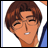 A 48x48 pixel buddy icon featuring a cartoon character with brown hair and closed eyes on the left, paired with "Anime IM" text in white pixelated font on black background on the right.
