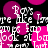 Black background with repeating pink circular shapes and white pixelated text reading "Boys like I'm look at last" in a pattern