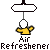 Pixelated yellow figure with white head performs sequential arm movements and object changes against gray background.
