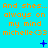 A static image with a bright cyan background displays repeated orange text reading "And shes... always on my mind michelle<33" with blue symbols between text blocks.