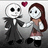 Pixelated cartoon figures of a skeleton and girl holding hands under a red heart, with text reading 'Have A NightmareCHRISTMAS Before' in red.